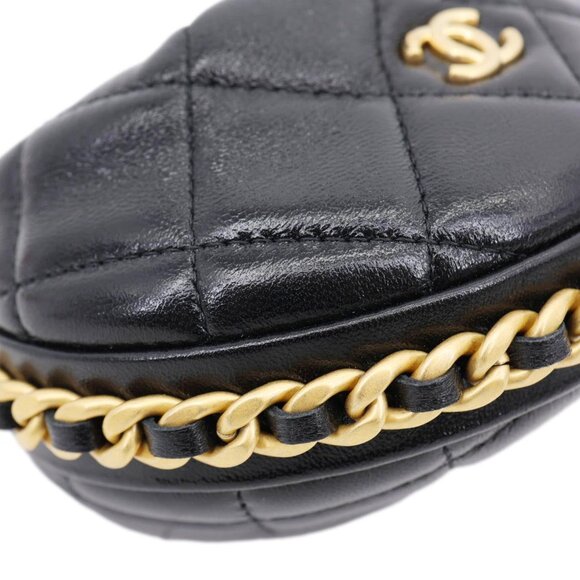 Chanel  Chain Around Mini Quilted Lambskin Leather Pouch Black - Picture 7 of 13